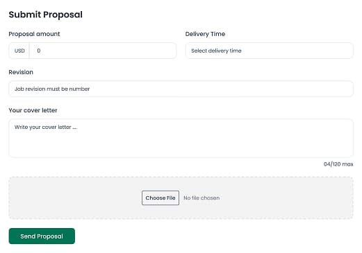 Proposal submission system in Xilancer